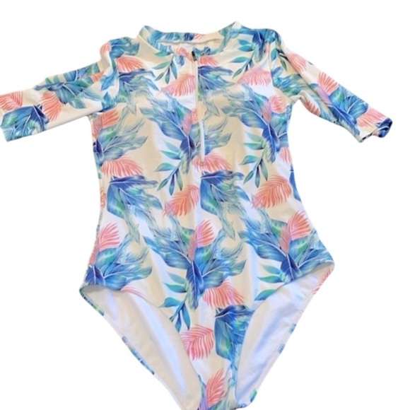 One piece floral swimsuit size large - Picture 1 of 6